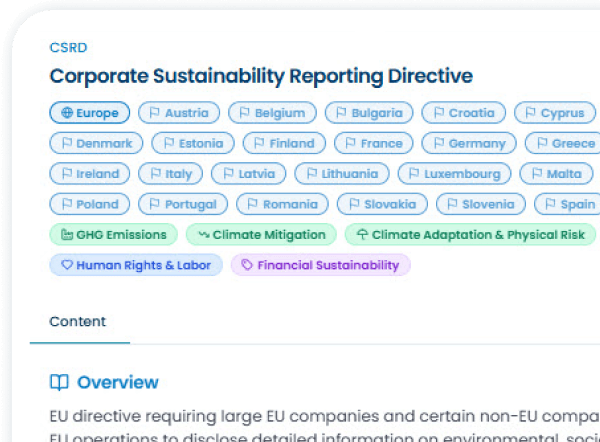 Image: Regulatory Navigator | Simplify Sustainability Compliance | Novata