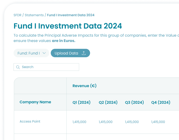 Image: SFDR Solutions | PAI Statement Builder | Classification Readiness
